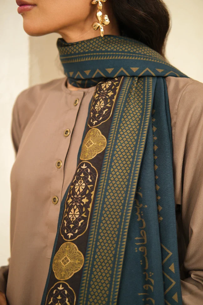 Aashiyana Odhni - Teal - Image 2