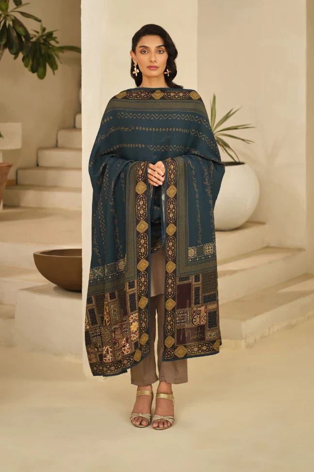 Aashiyana Odhni - Teal - Image 3