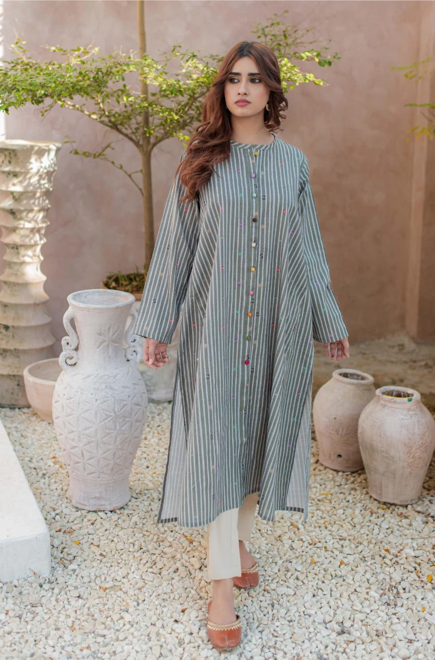 Alfaaz A-Line Kurta - Green