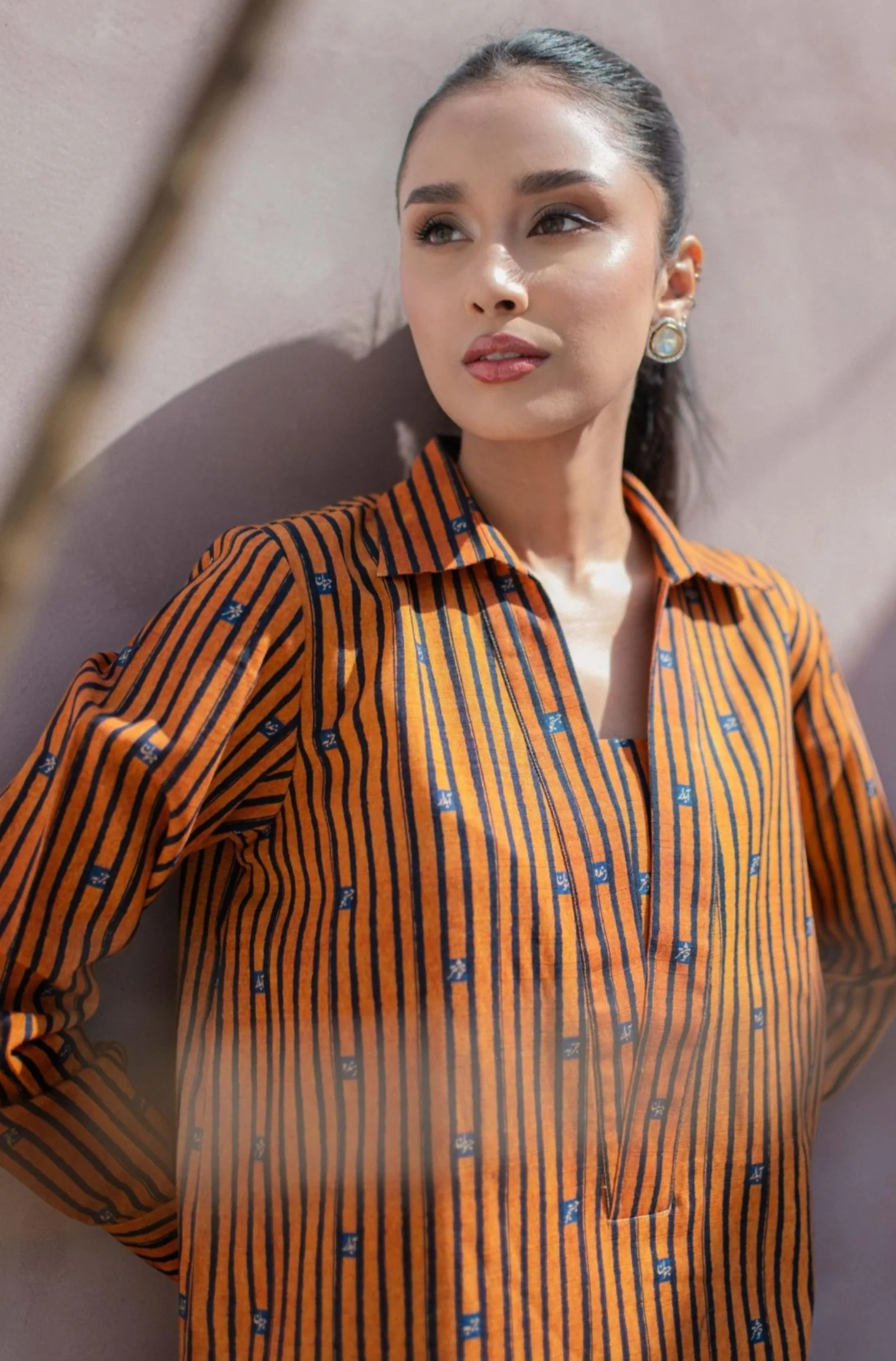Alfaaz Kurta - Orange - Image 4