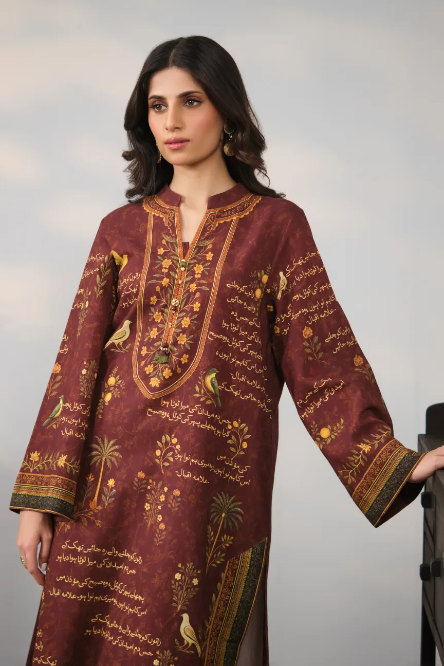 Anjuman Kurta - Red - Image 4