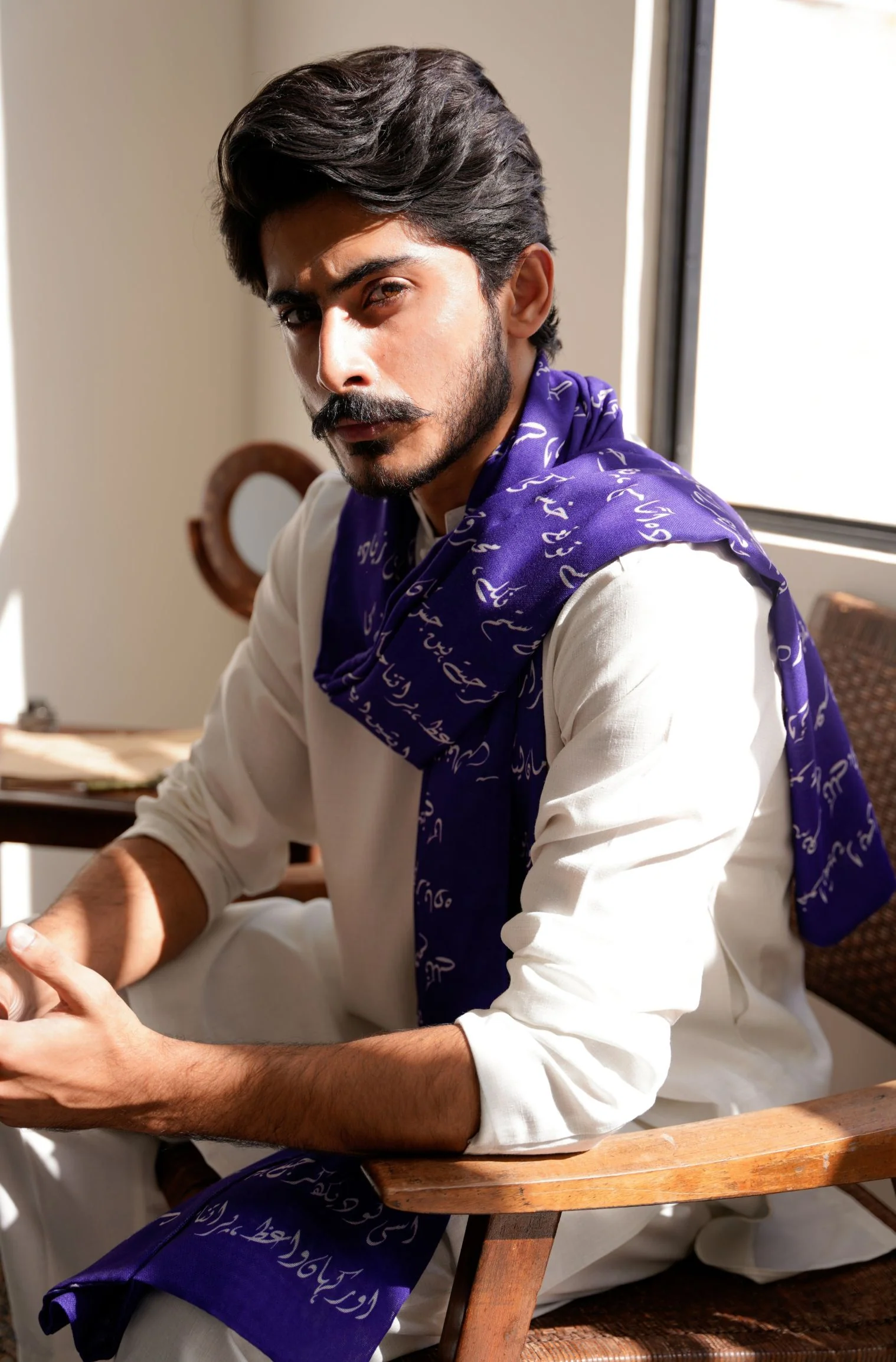Armaan Stole - Indigo - Image 2