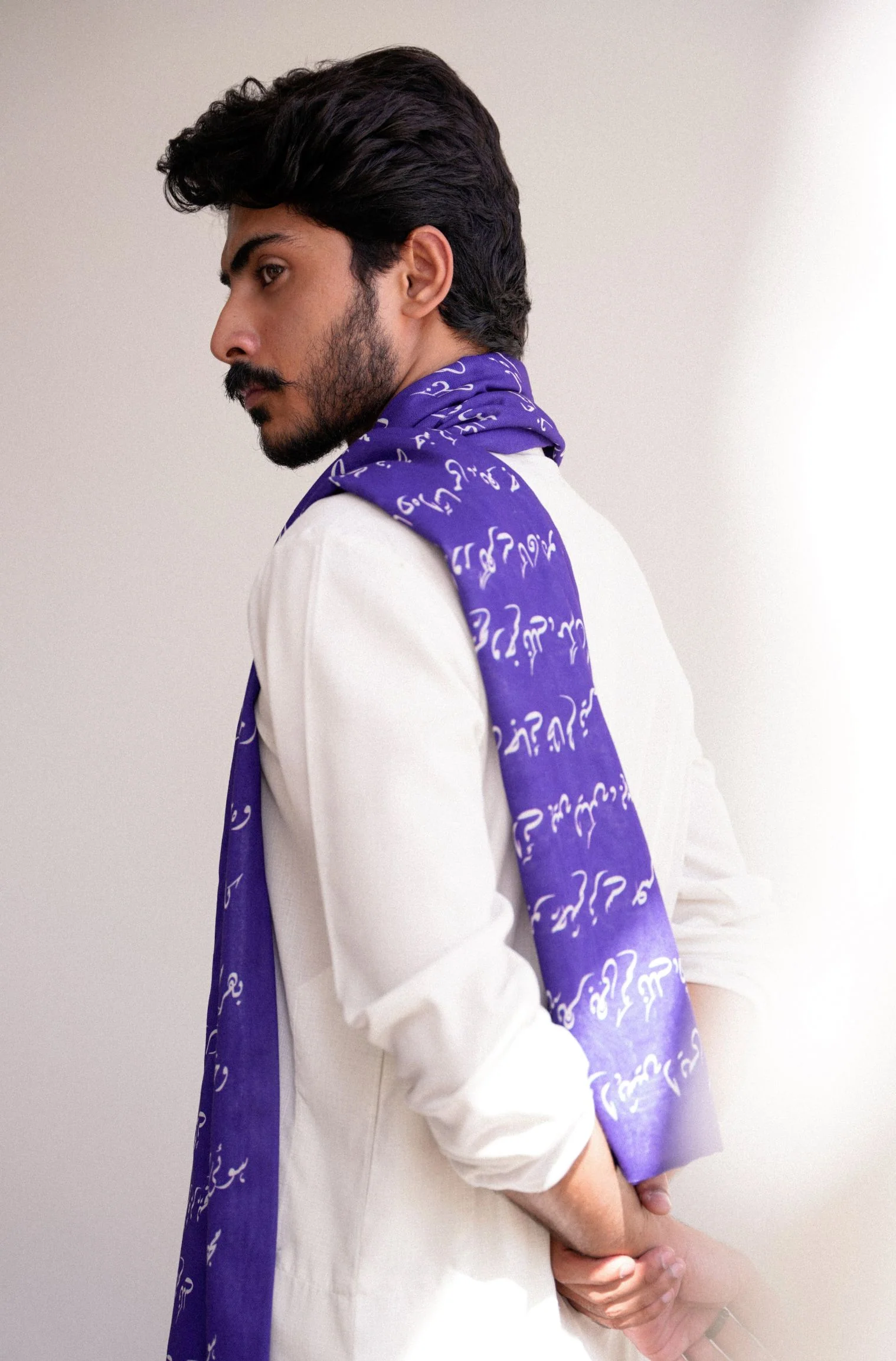 Armaan Stole - Indigo - Image 3