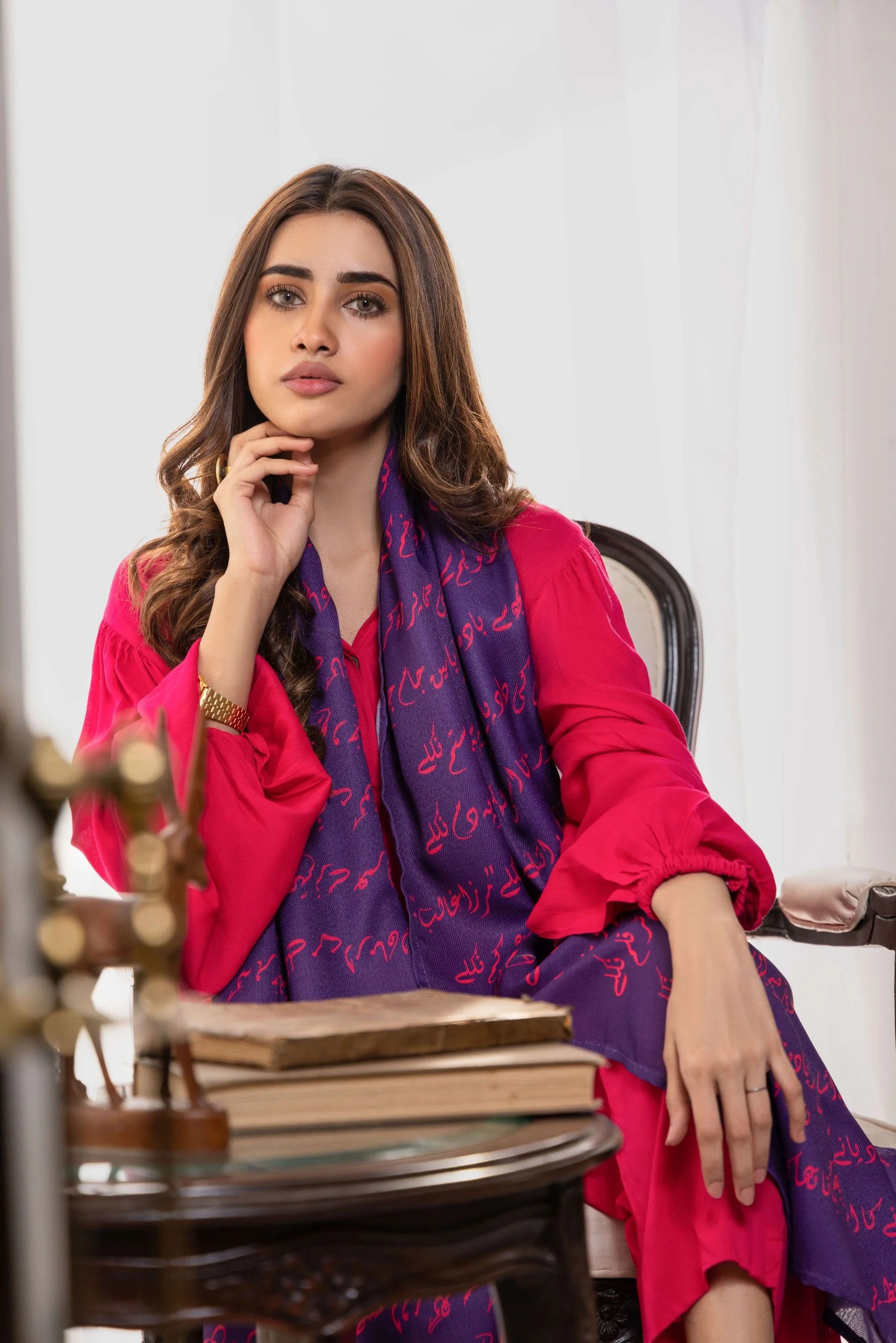 Armaan Stole - Purple - Image 4