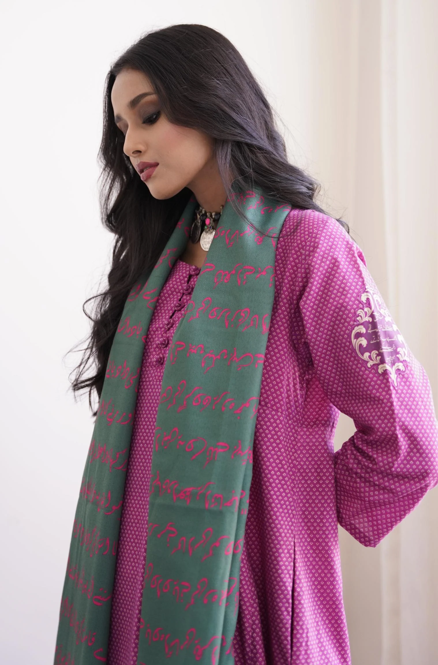 Armaan Stole - Deep Green - Image 2