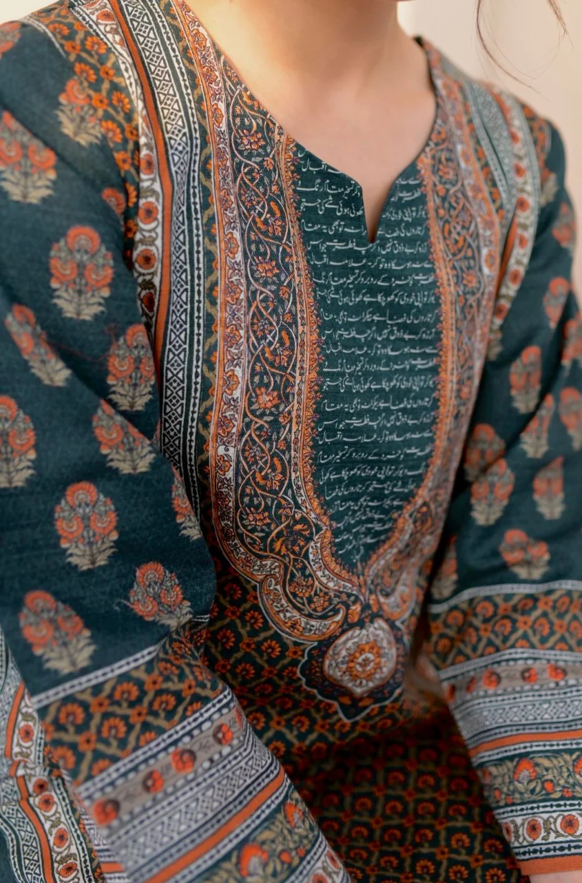 Arzoo Co-ord Set - Teal & Orange - Image 7