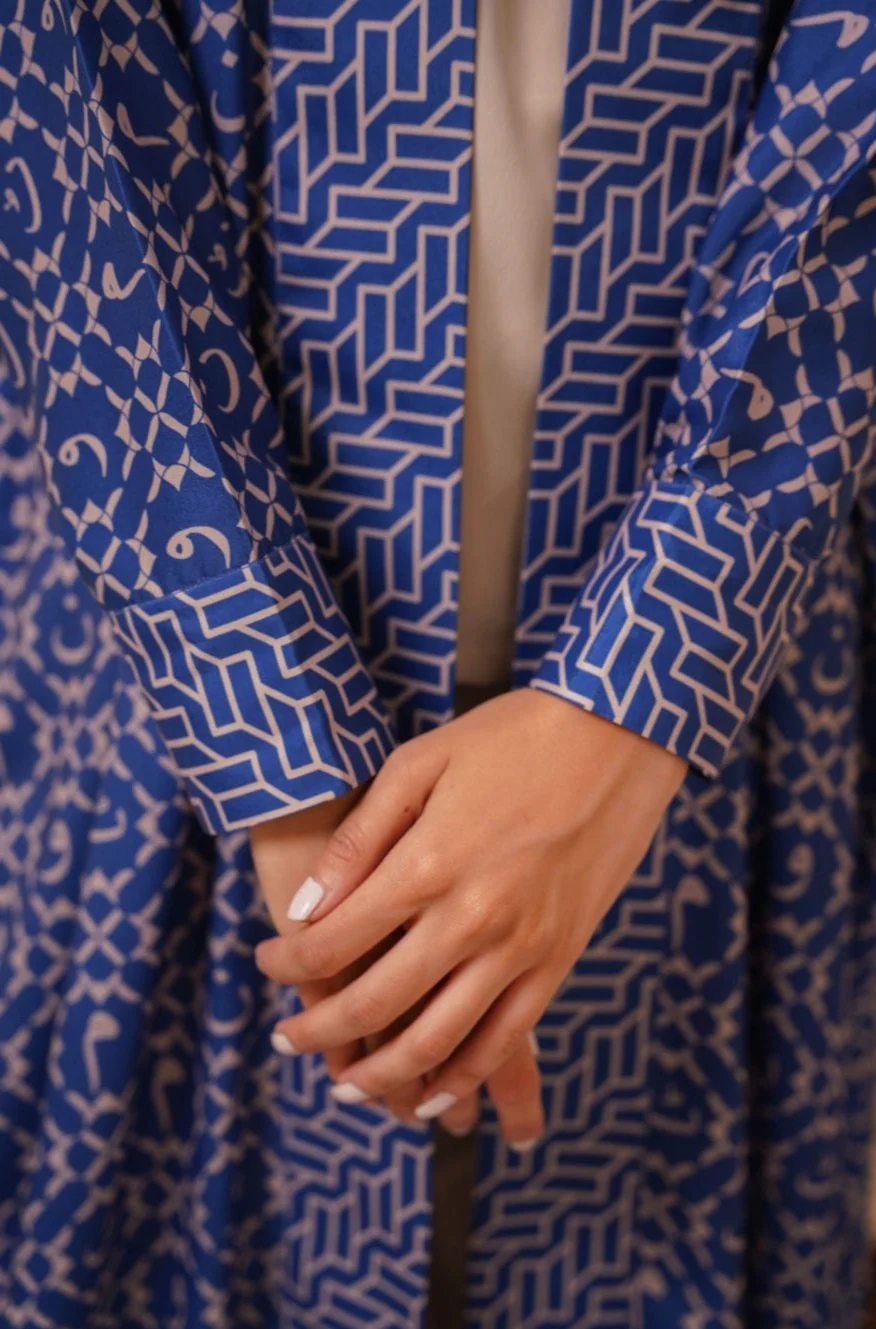 Ayra Shrug - Blue & Beige - Image 7