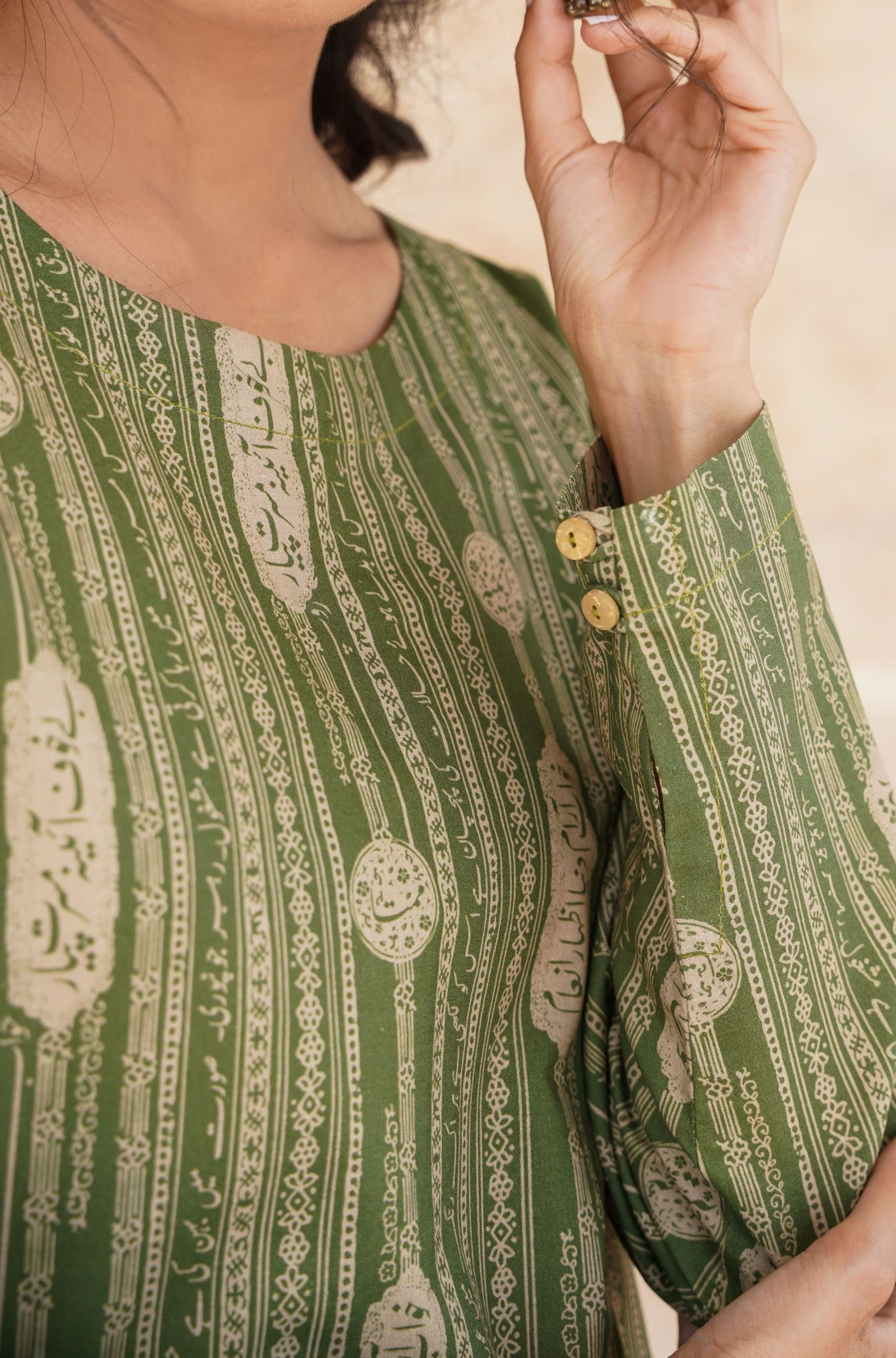 Azmat Kurta - Green - Image 4