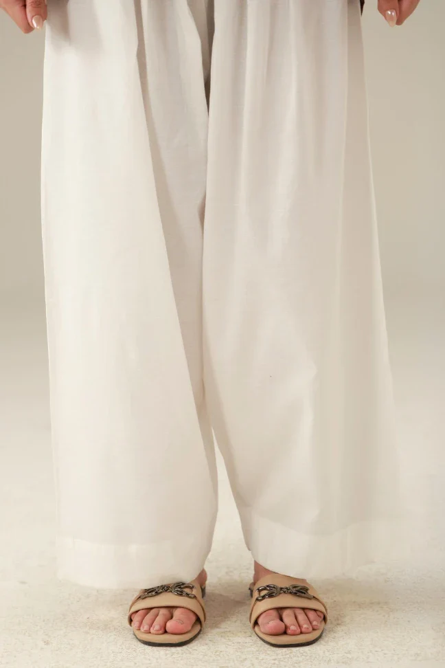 Basic Shalwar - White - Image 4