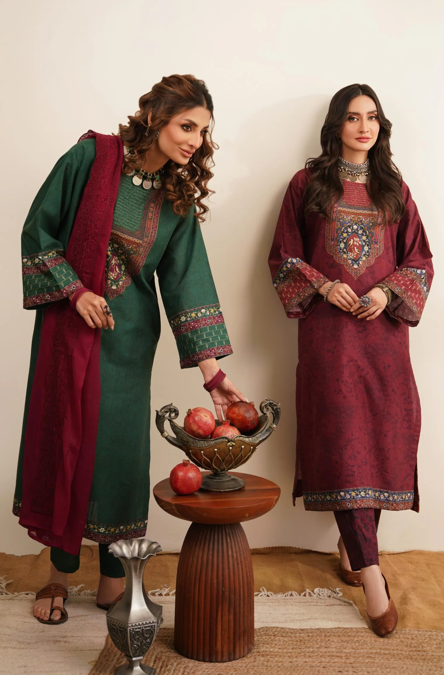 Bulbul Co-Ord Set - Maroon - Image 8
