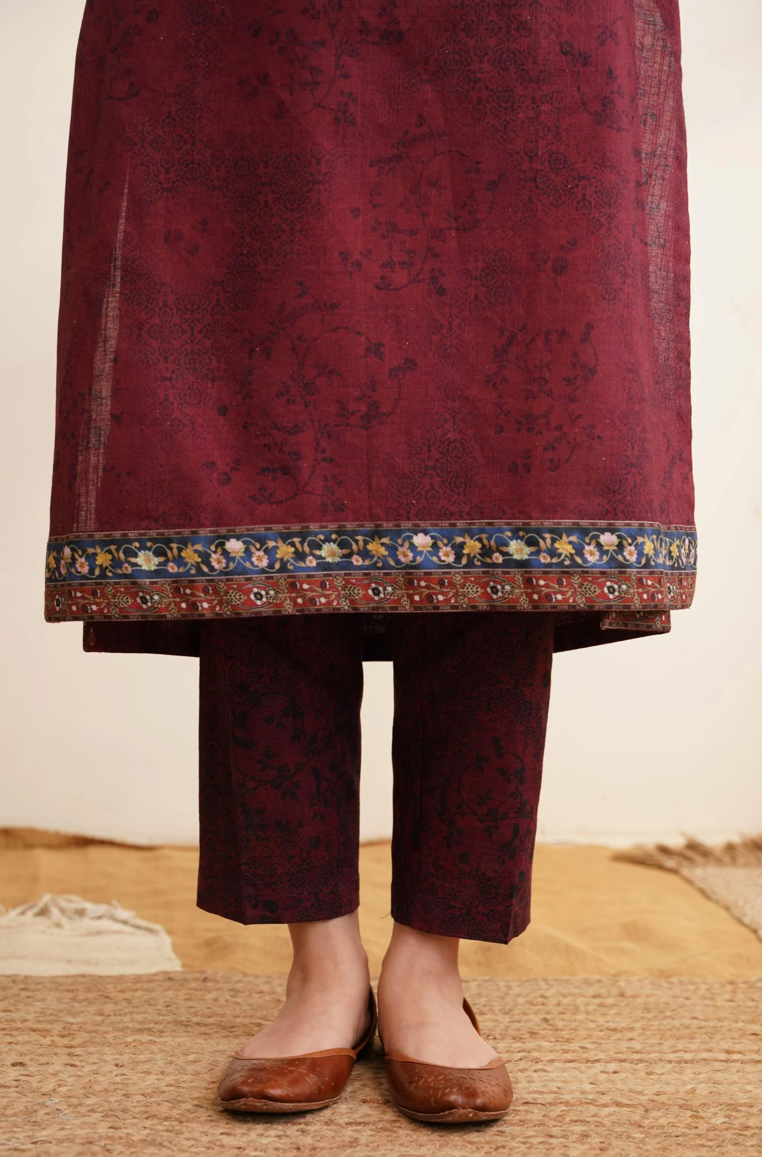 Bulbul Co-Ord Set - Maroon - Image 5