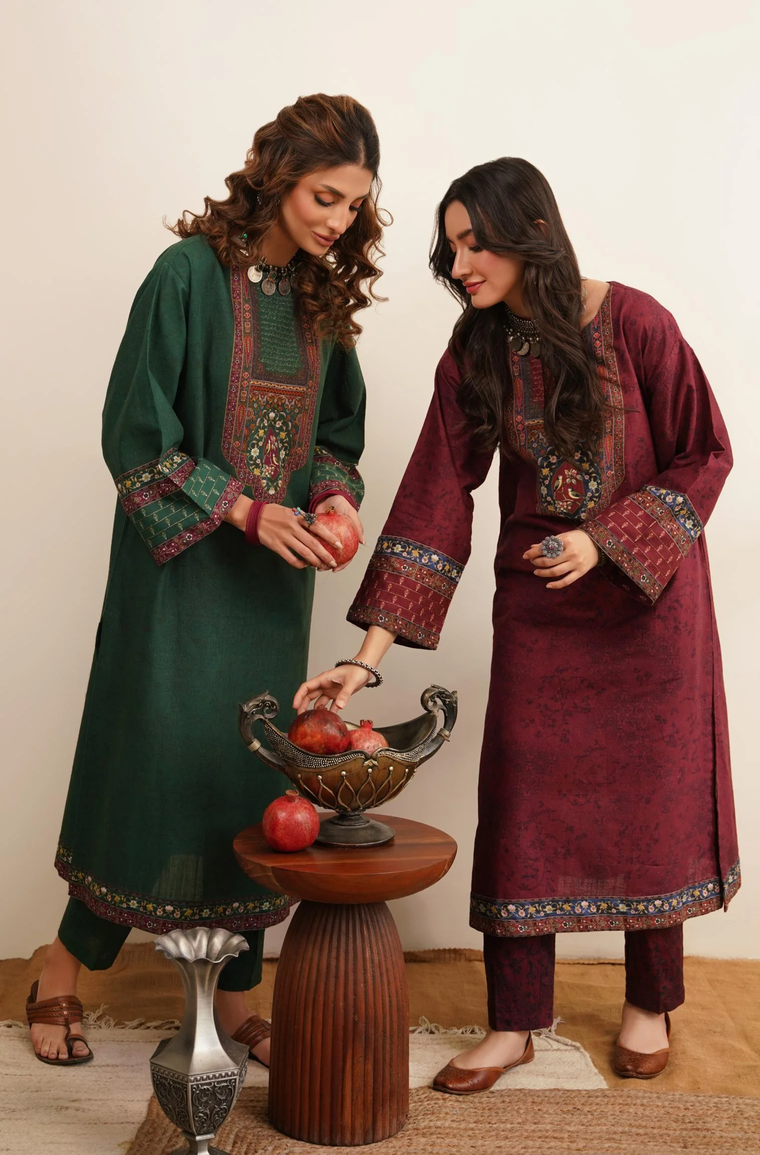 Bulbul Co-Ord Set - Maroon - Image 7
