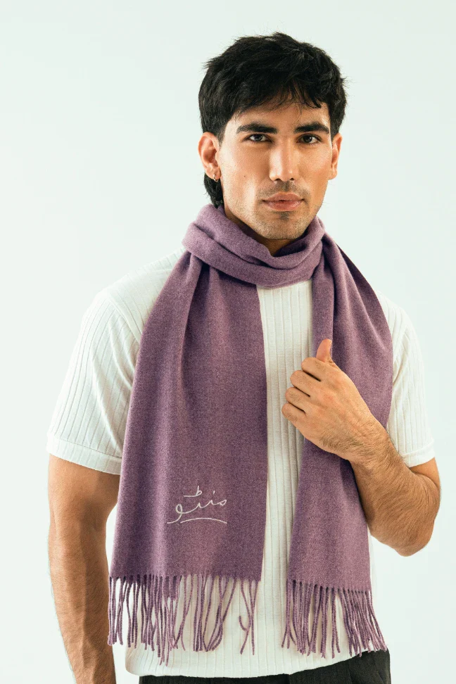 Cashmere Stole - Dusky Mauve - Image 5