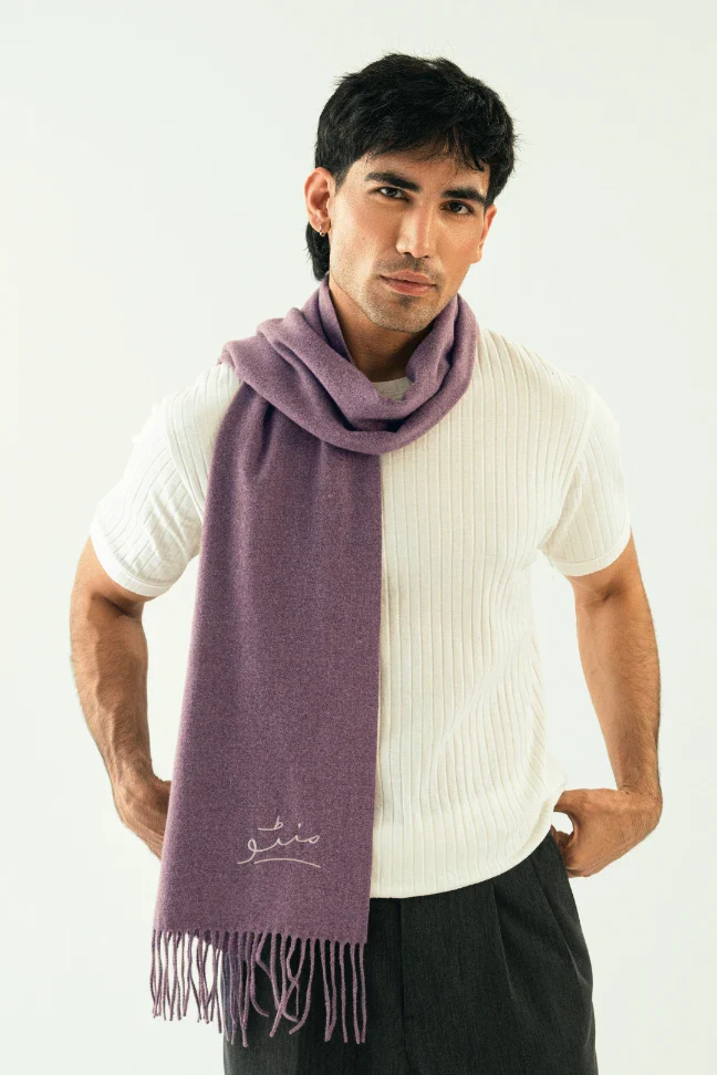 Cashmere Stole - Dusky Mauve - Image 7
