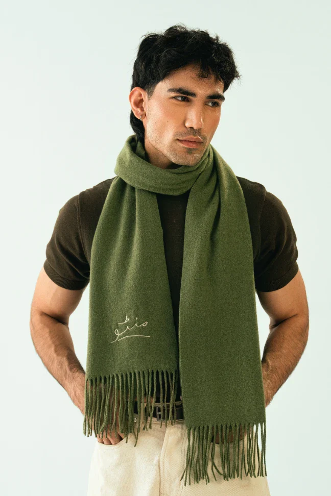 Cashmere Stole - Matcha Green - Image 3