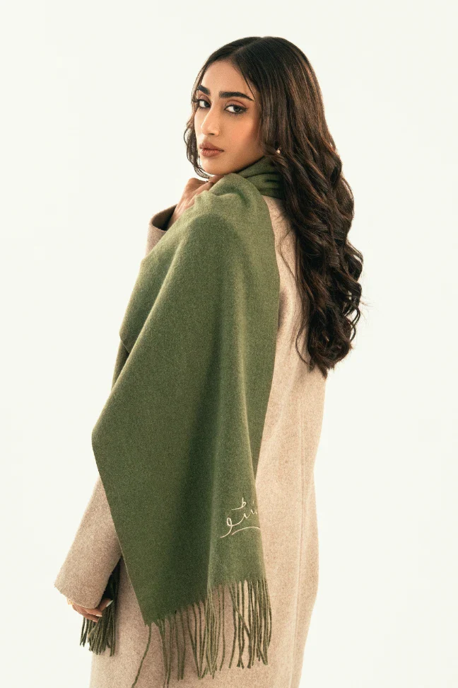 Cashmere Stole - Matcha Green - Image 4