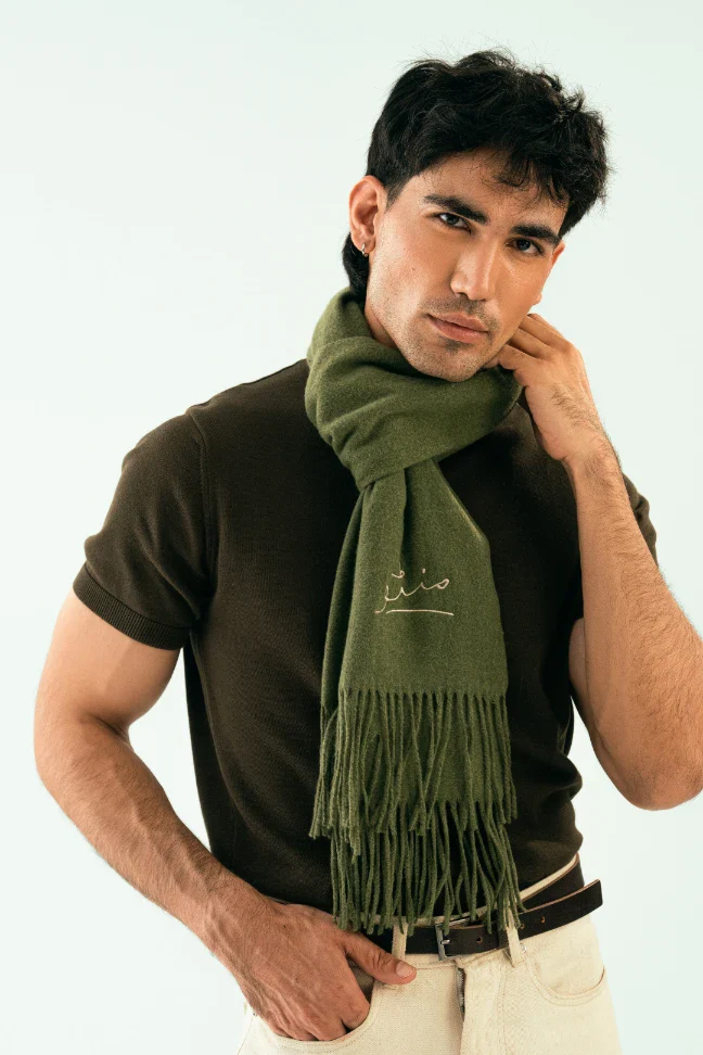 Cashmere Stole - Matcha Green - Image 6