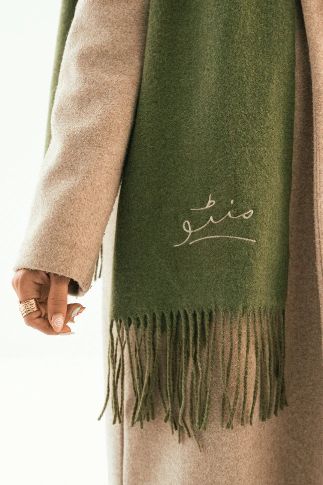 Cashmere Stole - Matcha Green - Image 7