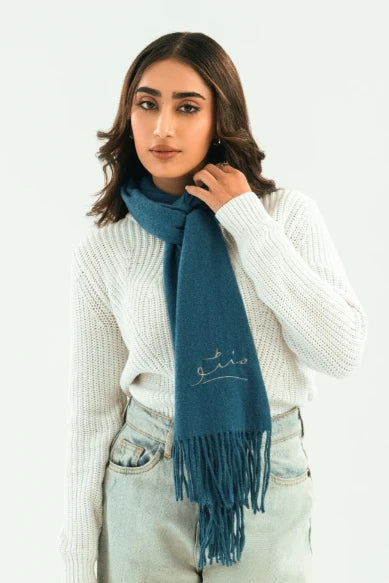 Cashmere Stole - Smurf Blue - Image 5