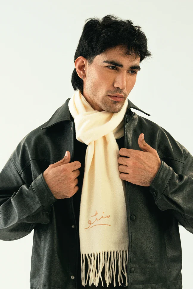 Cashmere Stole - Vanilla White - Image 2