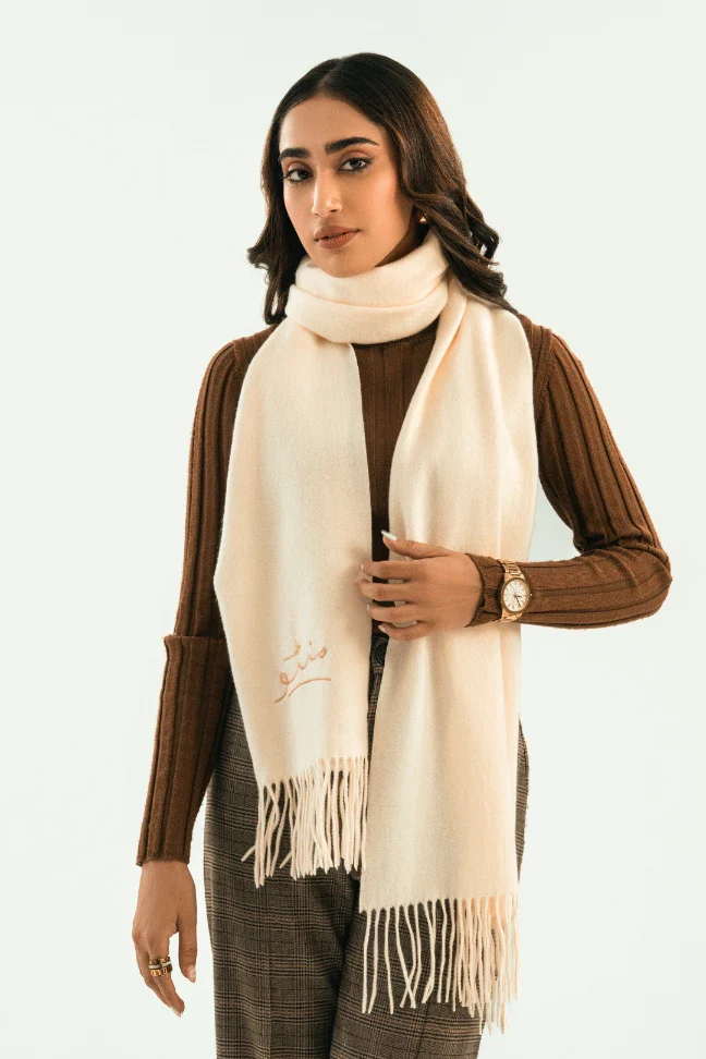 Cashmere Stole - Vanilla White - Image 3