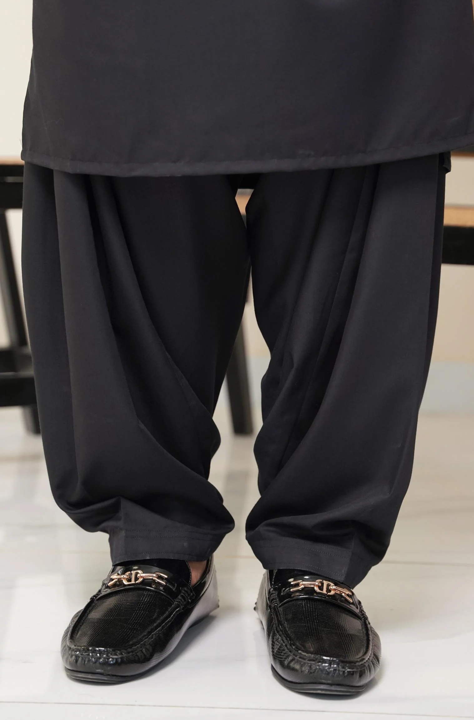 Classic Kameez Shalwar - Jet Black (Men) - Image 8