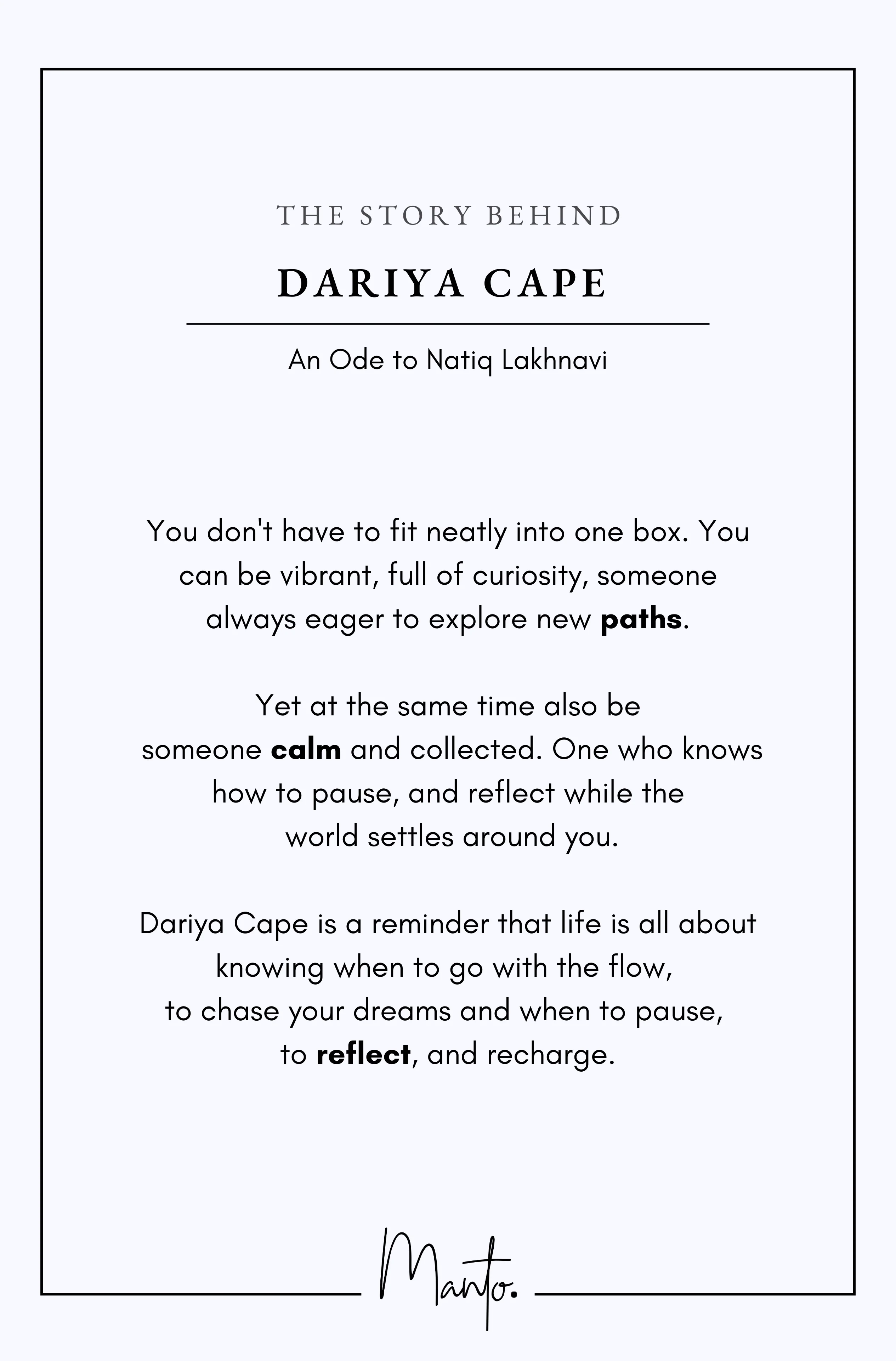 Dariya Cape - Beige & Blue - Image 8