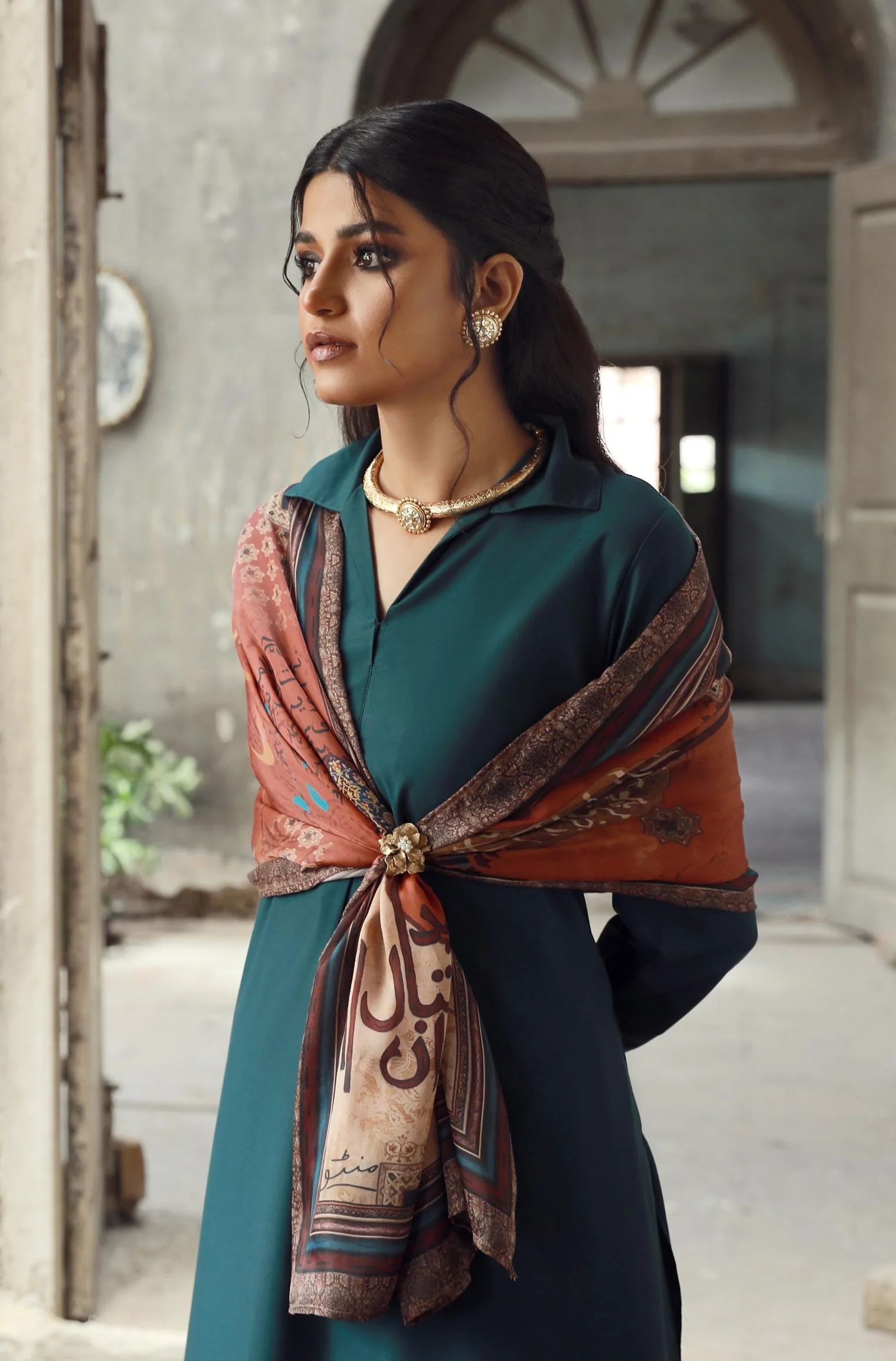 Dasht Scarf - Rust - Image 4