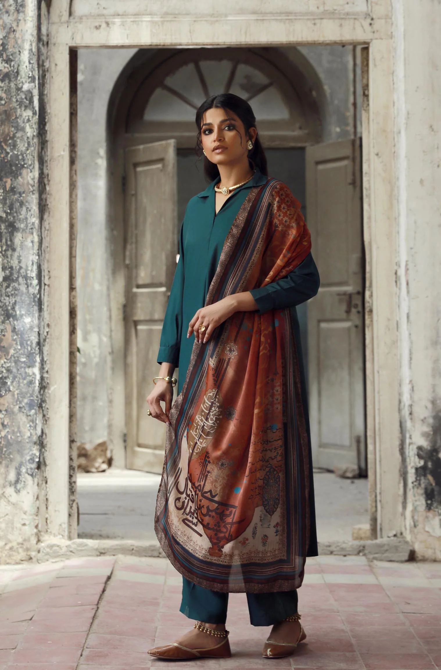 Dasht Scarf - Rust - Image 5