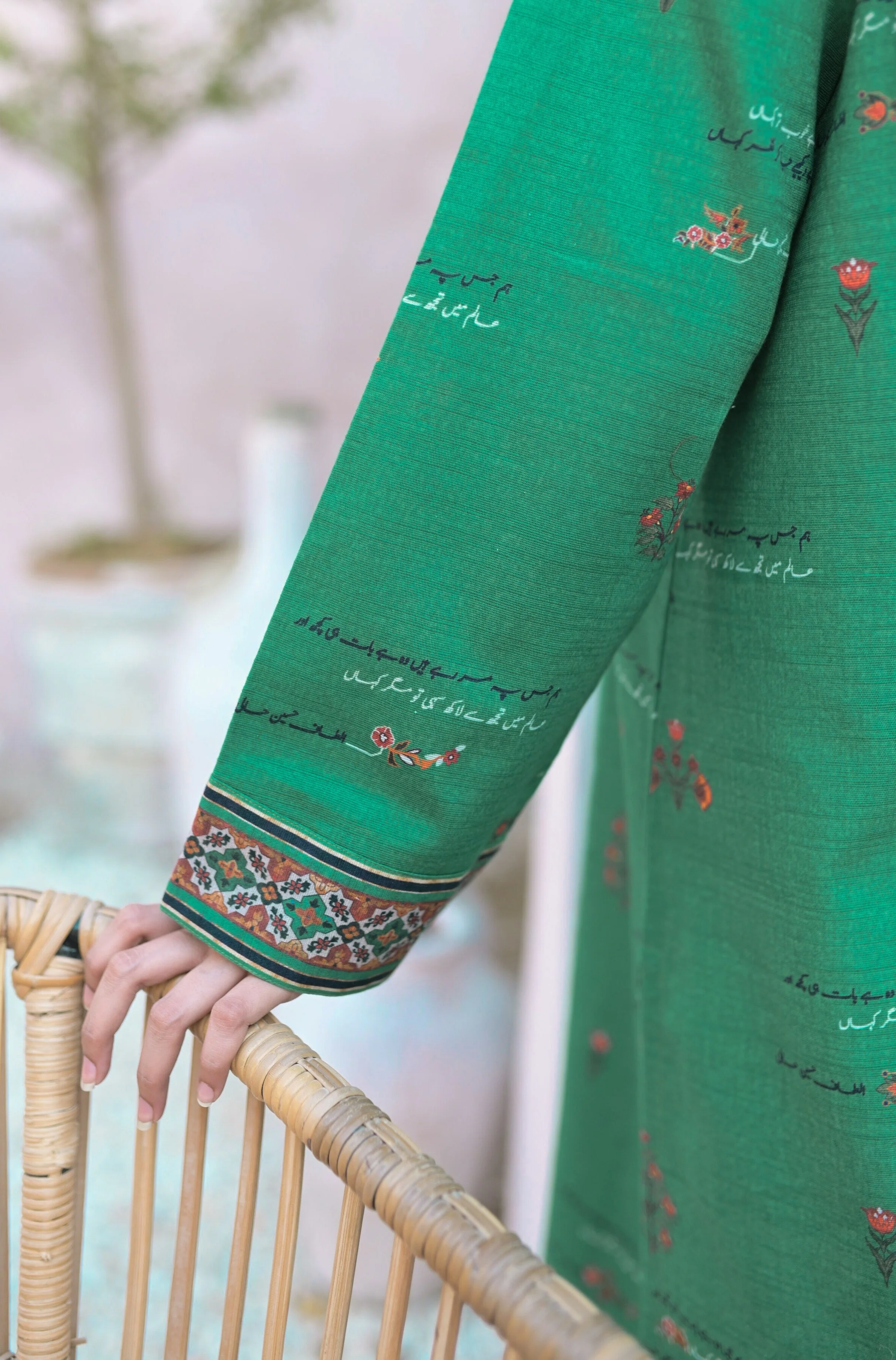 Fitoor Kurta - Green - Image 3