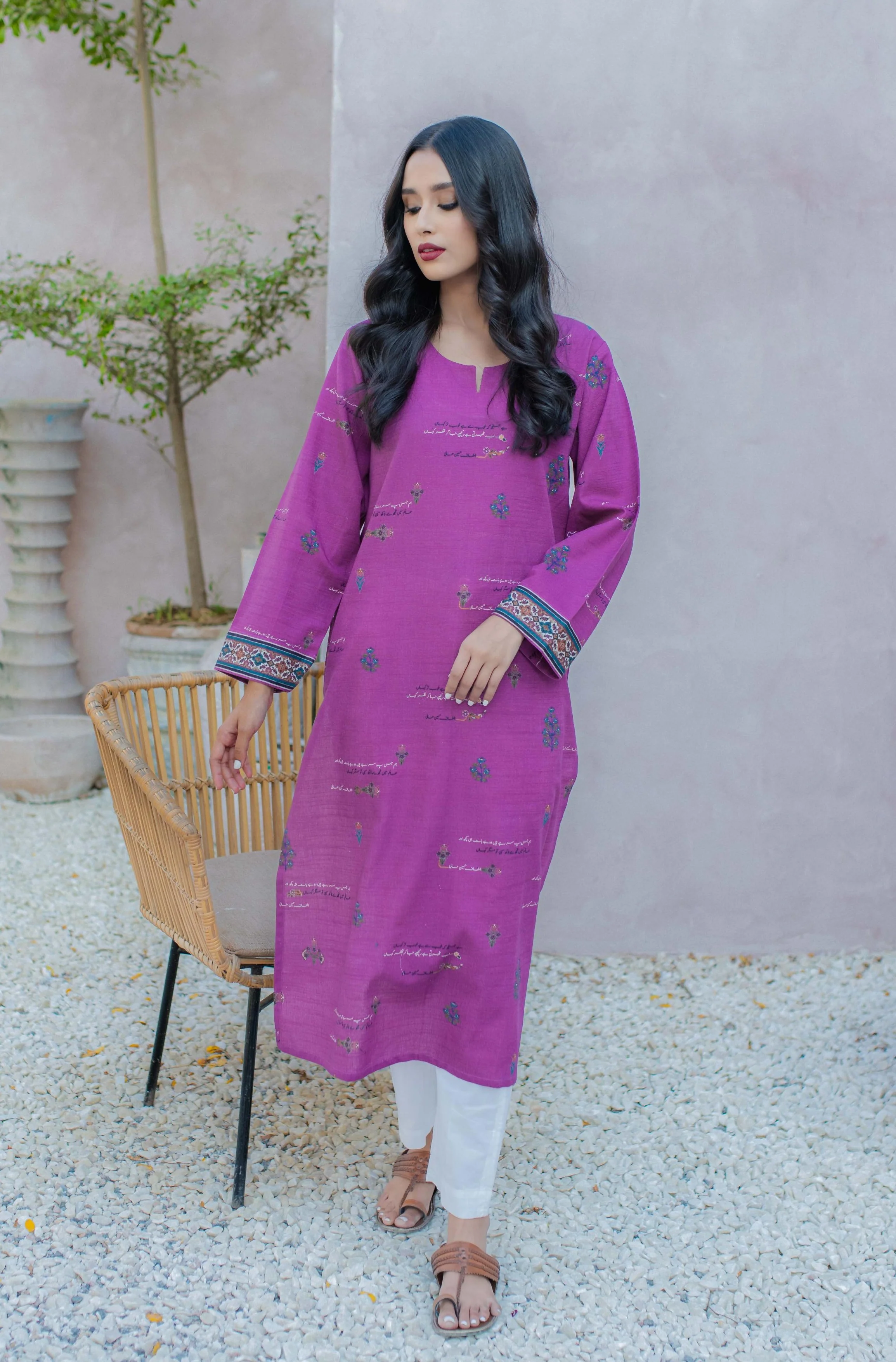 Fitoor Kurta - Magenta