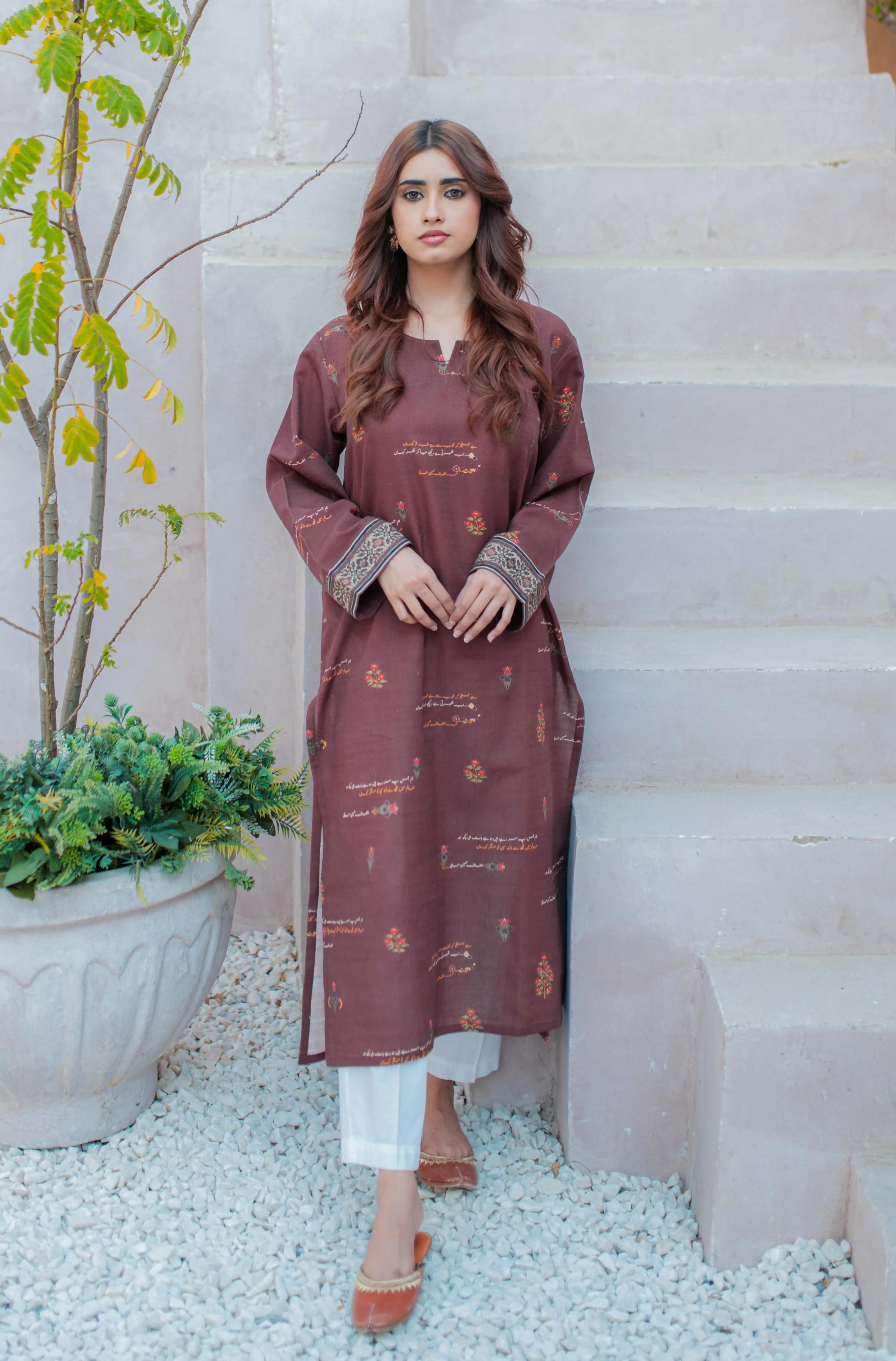 Fitoor Kurta - Maroon