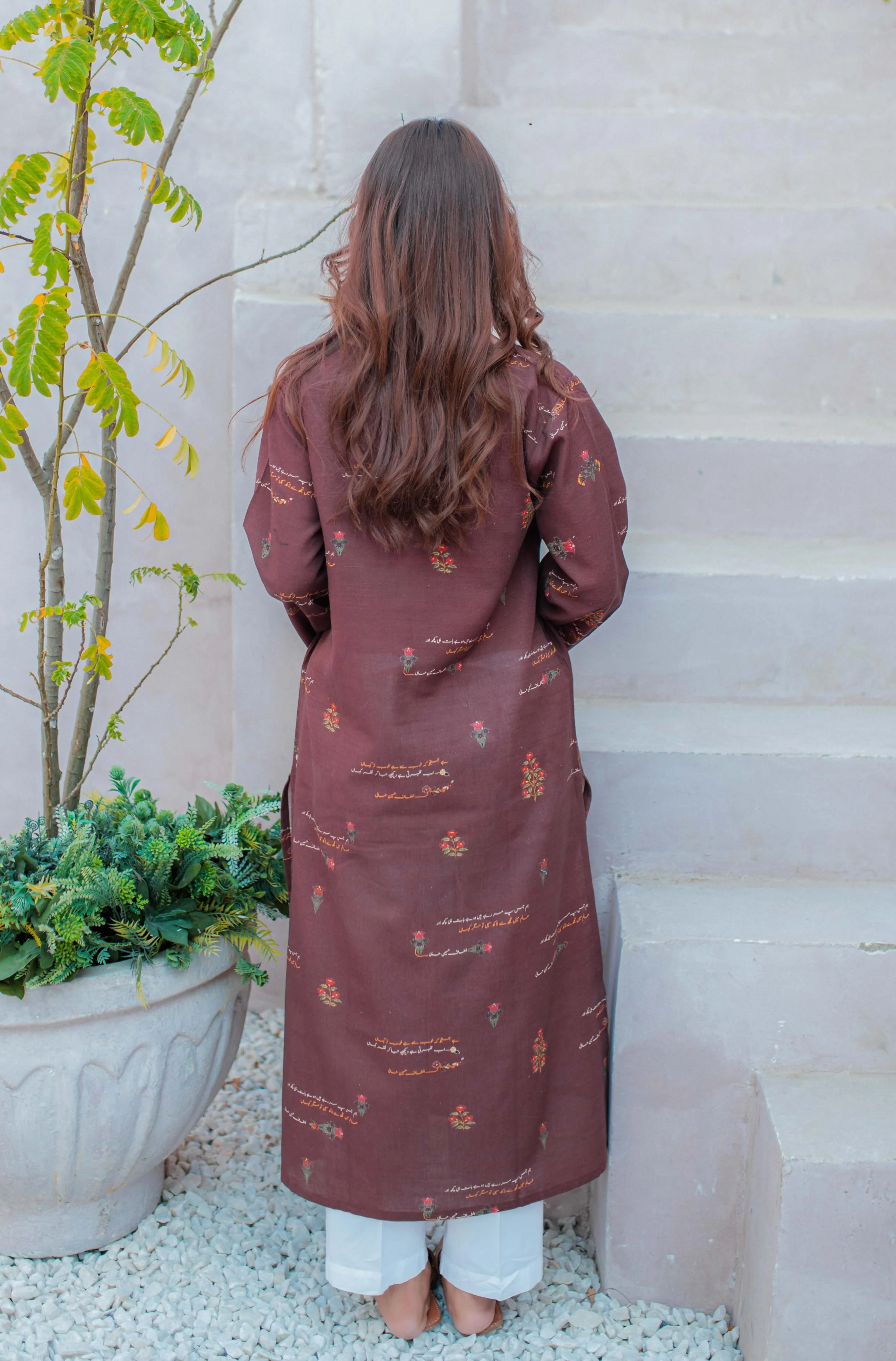 Fitoor Kurta - Maroon - Image 3