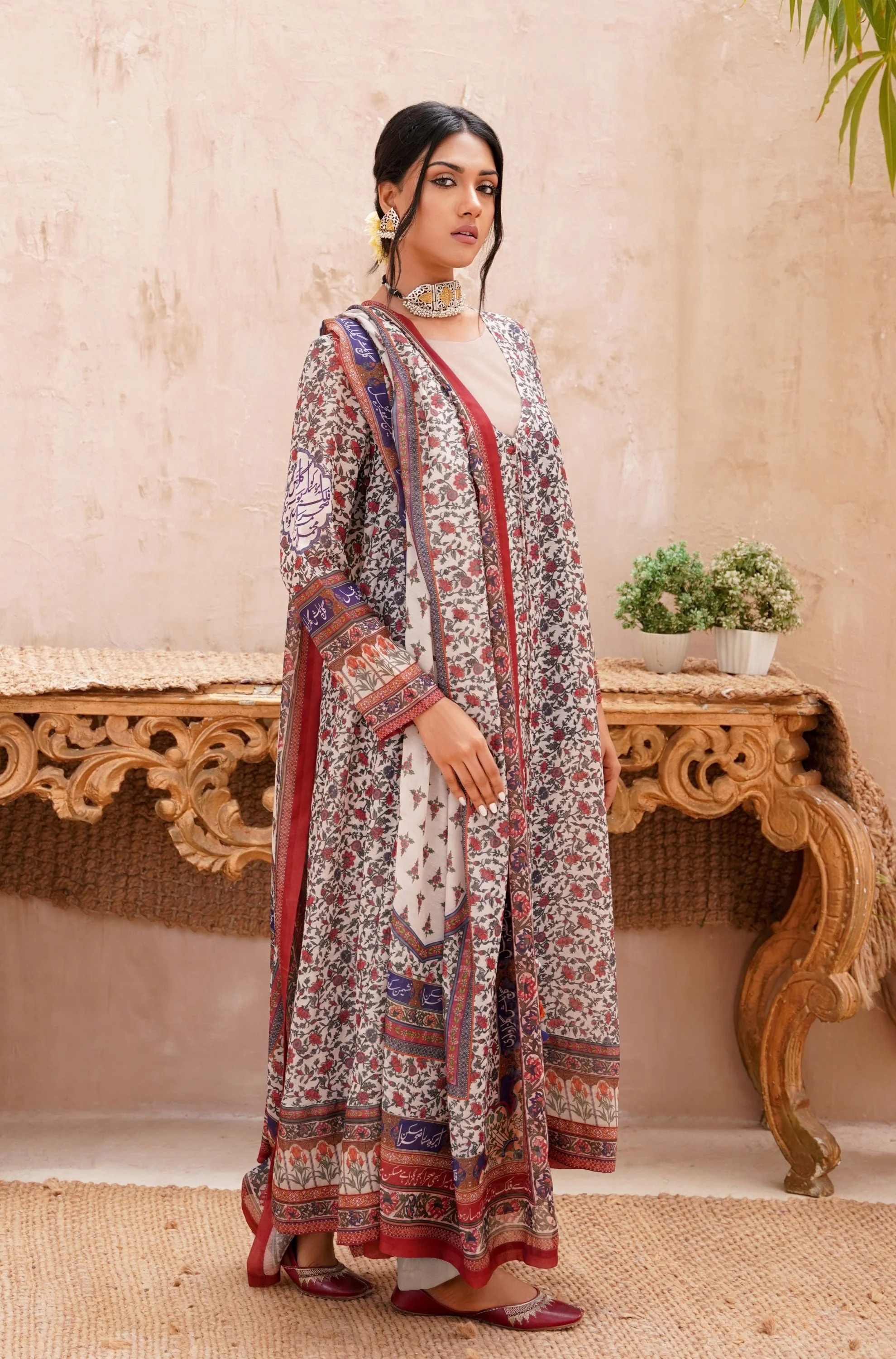 Fitrat Dupatta - Indigo - Image 2