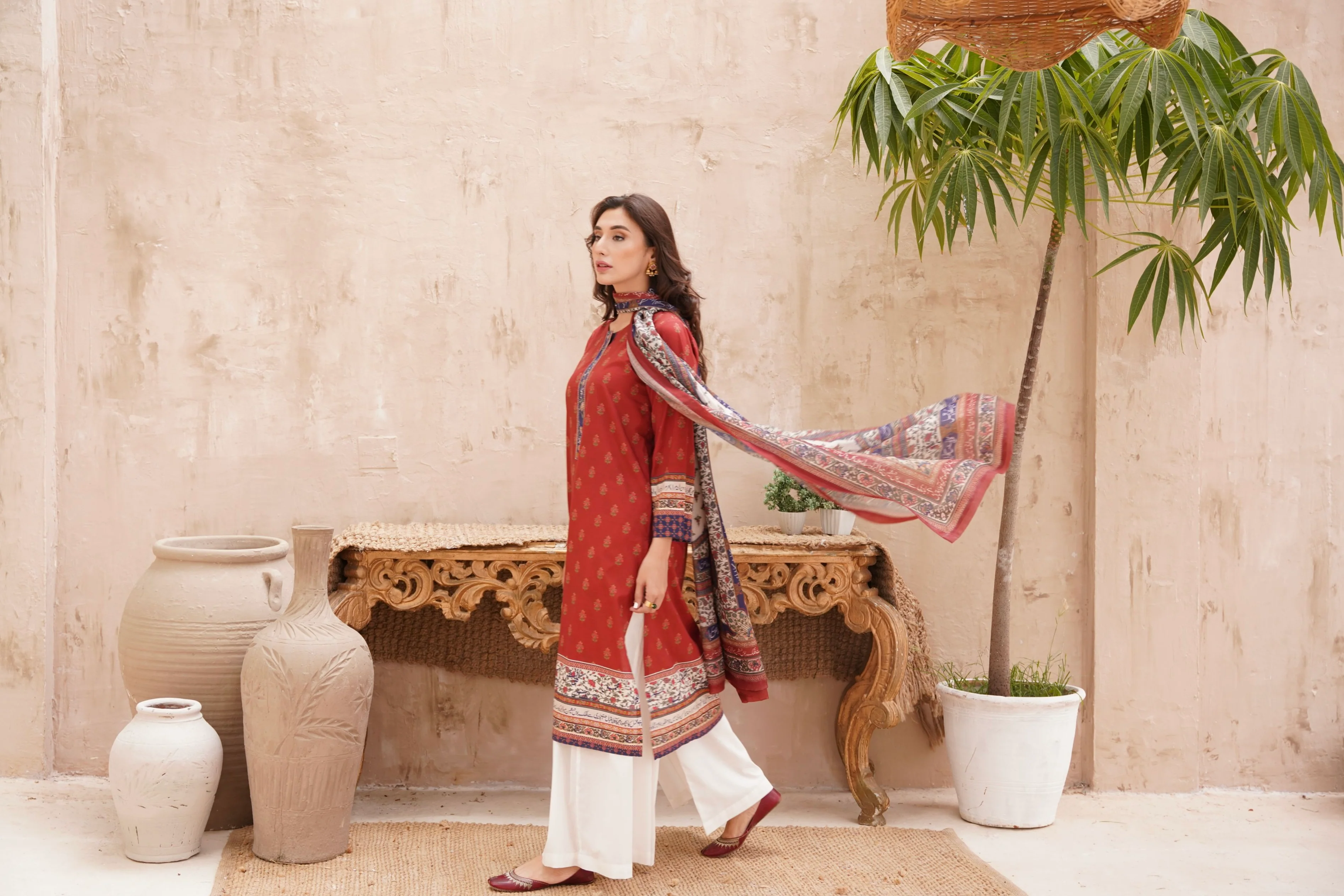 Fitrat Dupatta - Indigo - Image 6