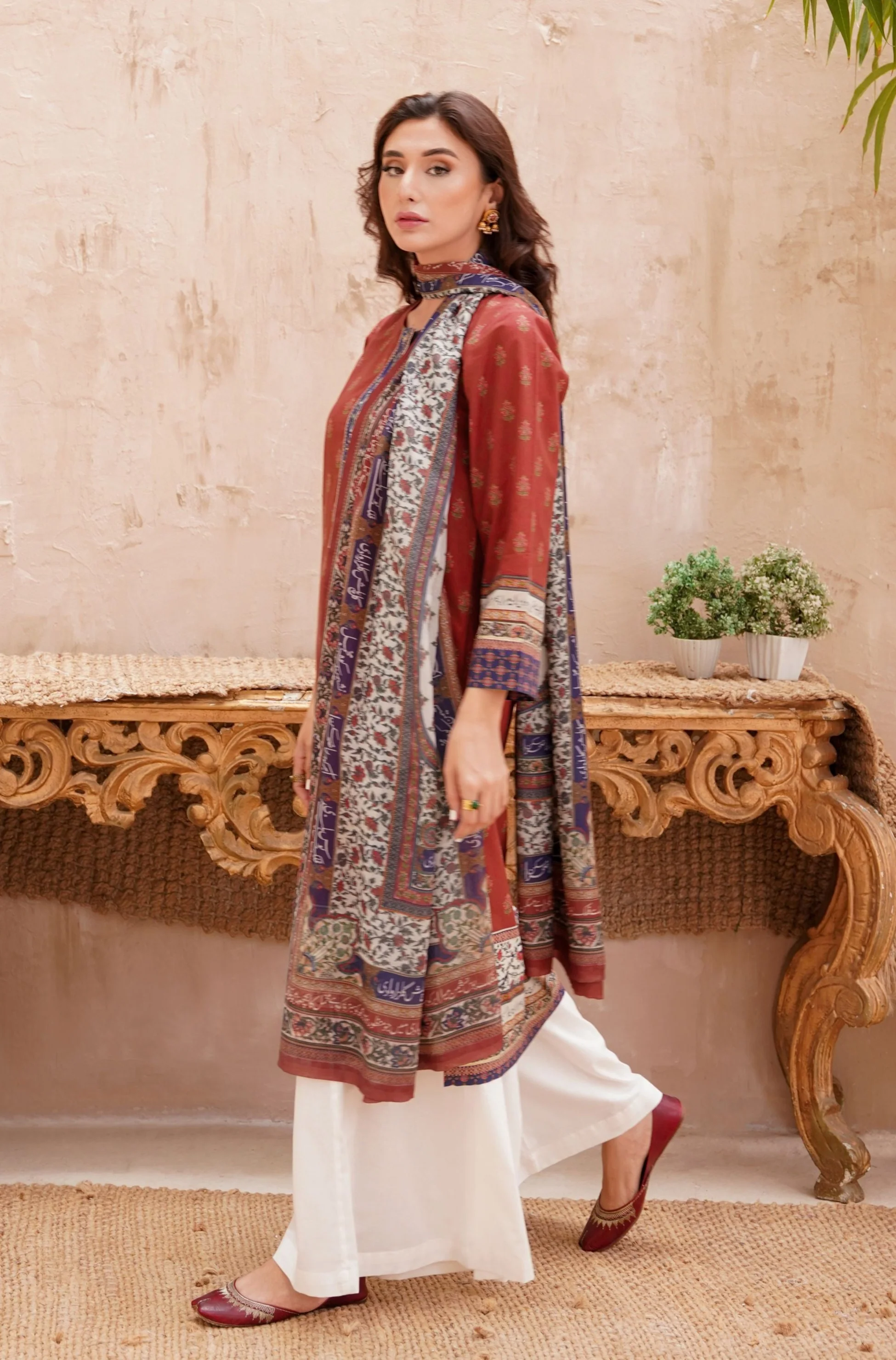 Fitrat Kurta - Rust & Indigo - Image 6