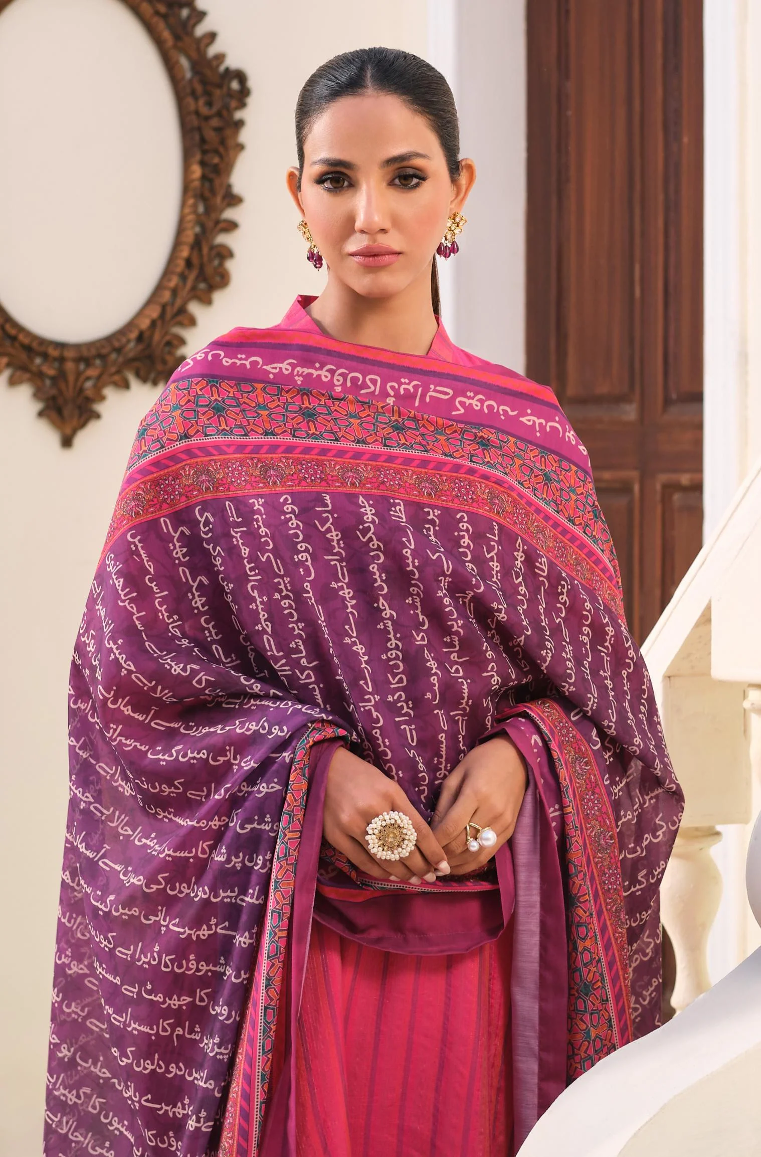 Geet Dupatta - Fuchsia - Image 5