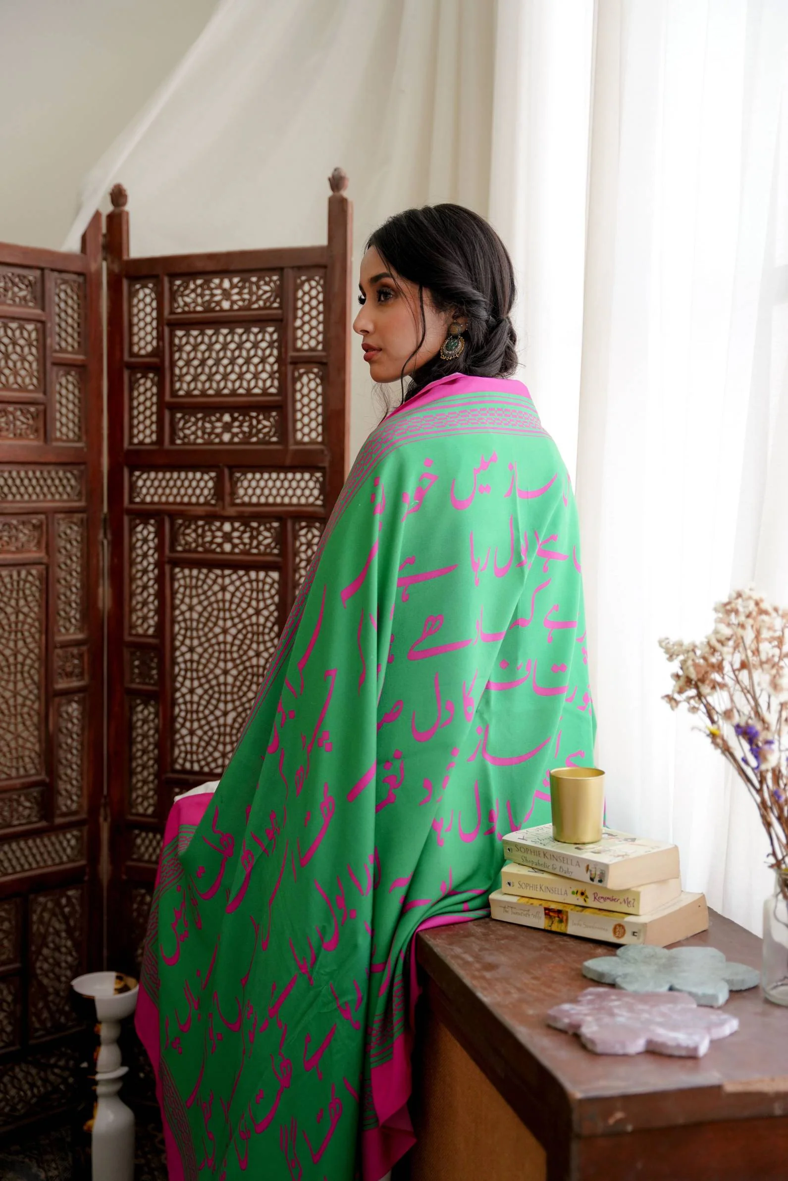 Green & Magenta Bol Odhni - Image 6