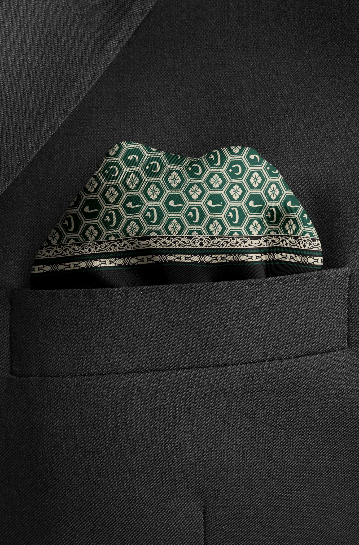 Green Uraan - Pocket Square - Image 2