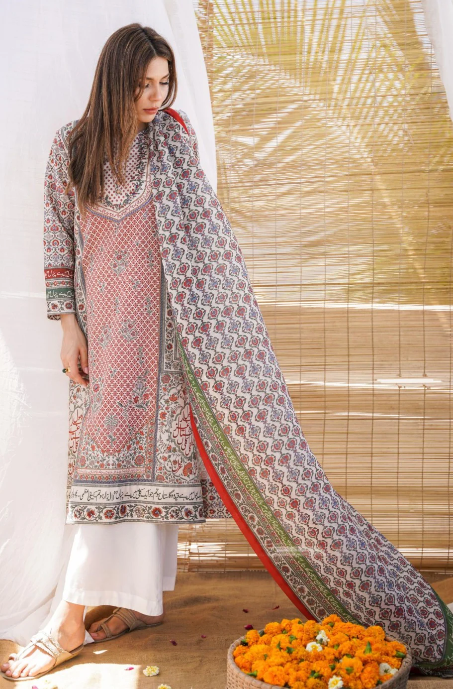Gul-e-Jahaan Kurta - Brick Red - Image 3