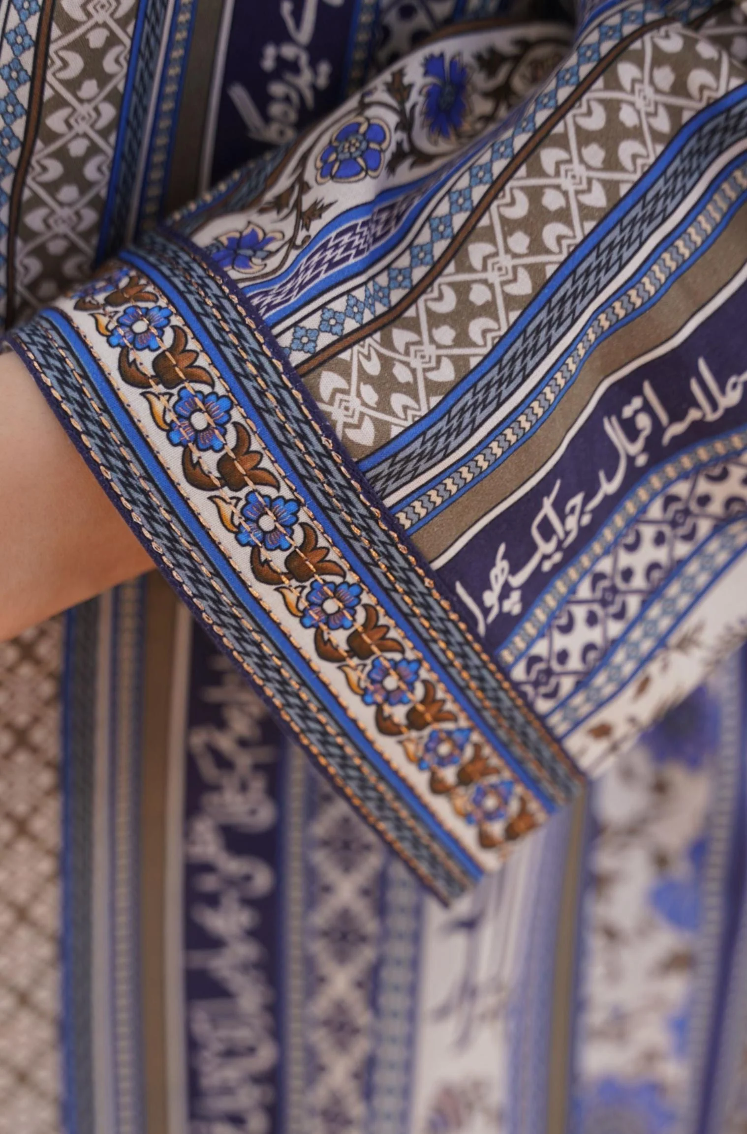 Gulistan Stripes Kurta - Blue - Image 6