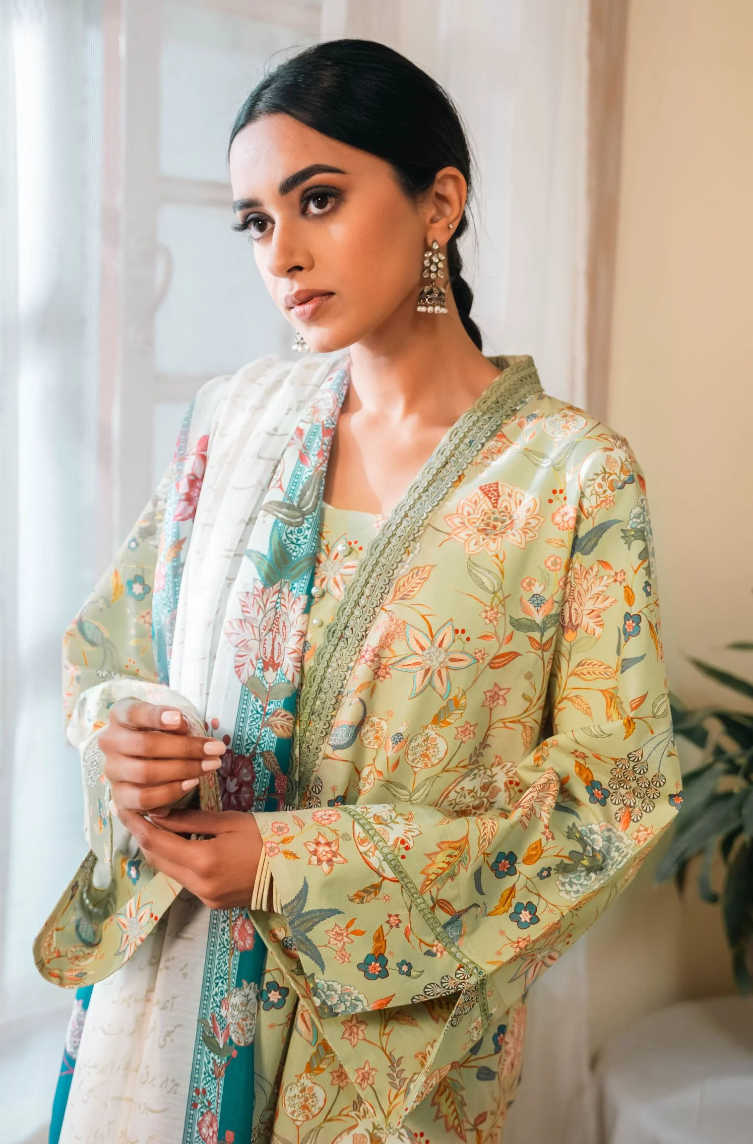 Gulnaar Co-Ord Set - Mint & Teal - Image 6