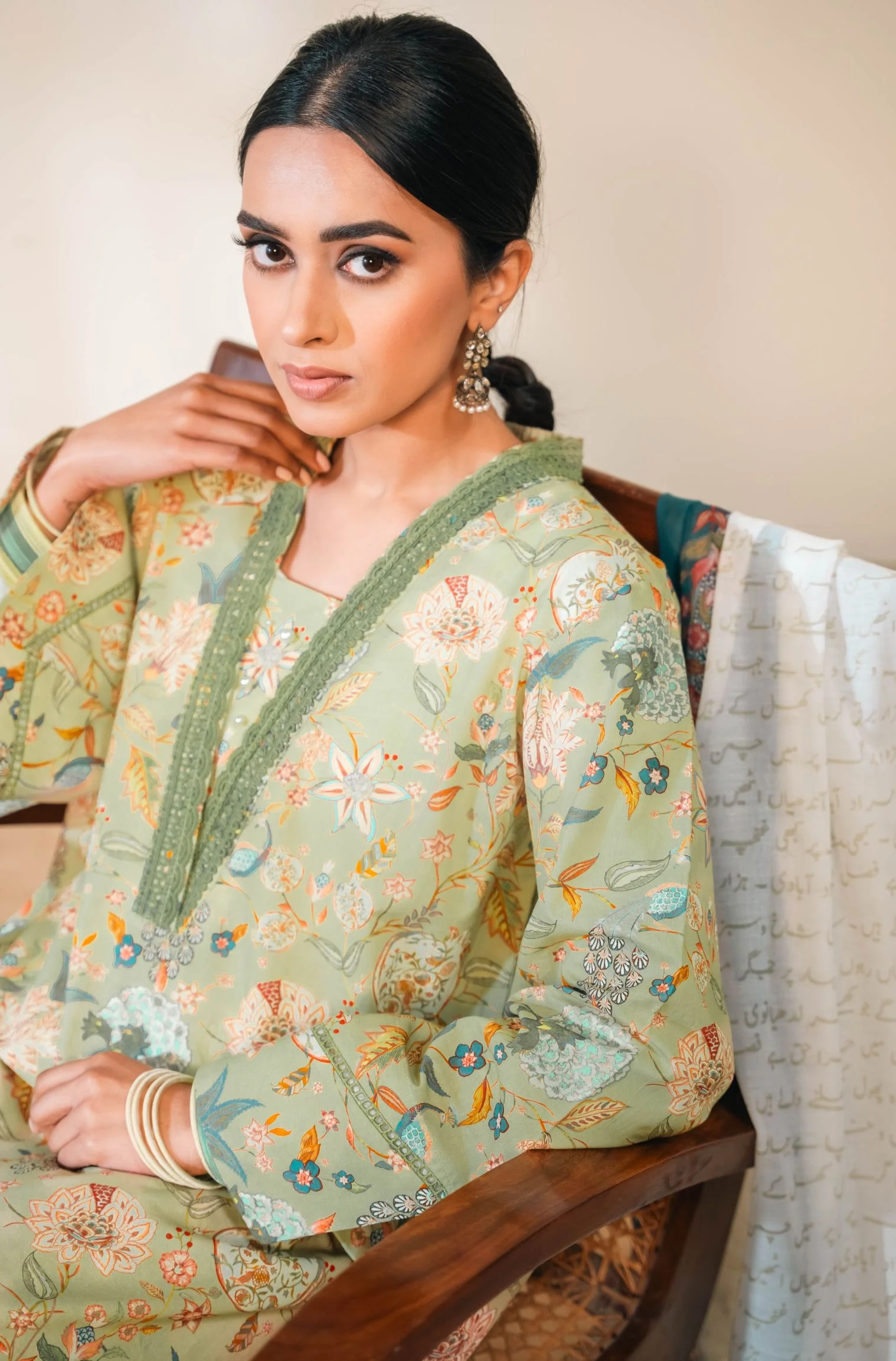Gulnaar Kurta - Mint & Teal - Image 2