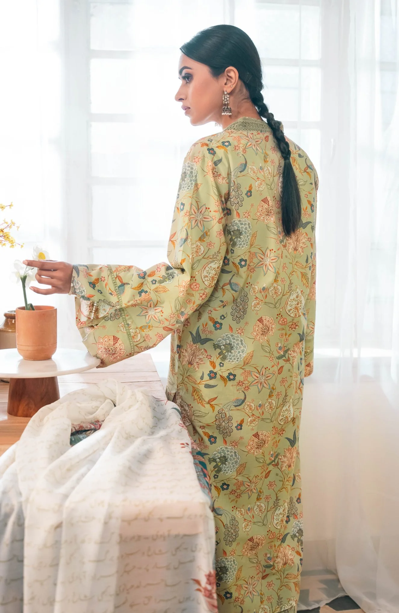 Gulnaar Kurta - Mint & Teal - Image 4