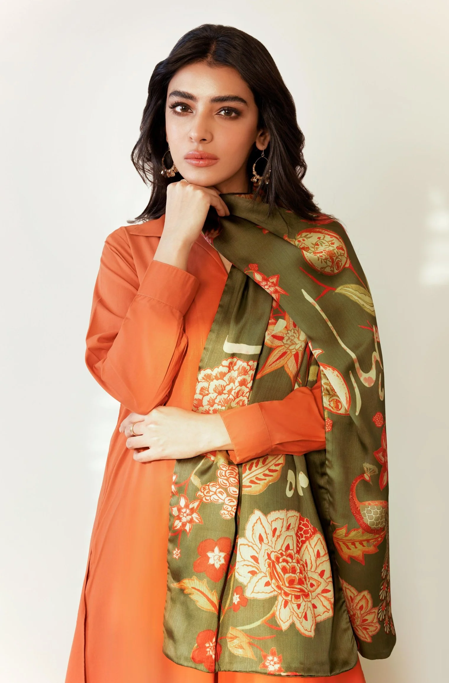 Gulnaar Stole - Green