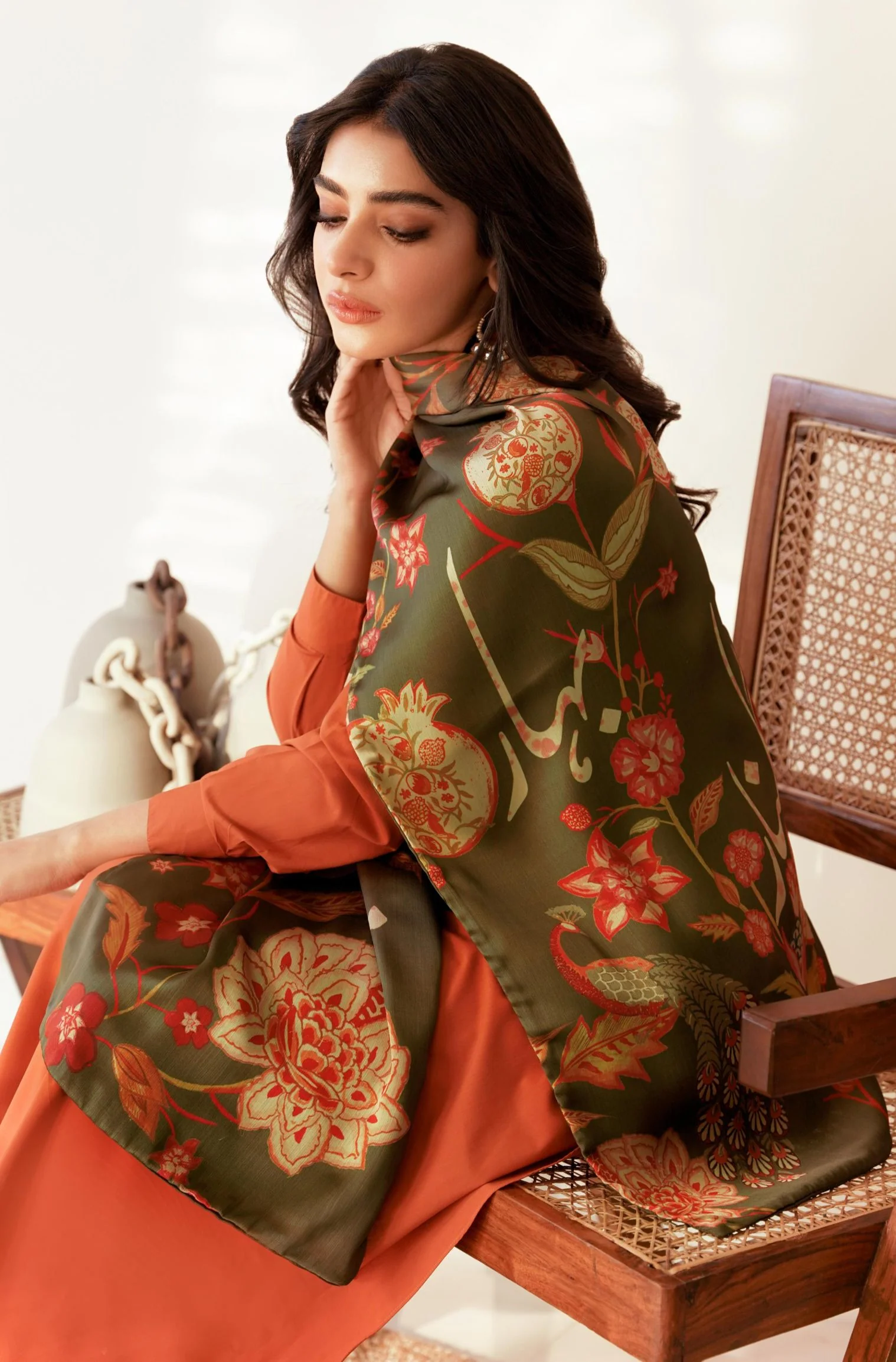 Gulnaar Stole - Green - Image 6