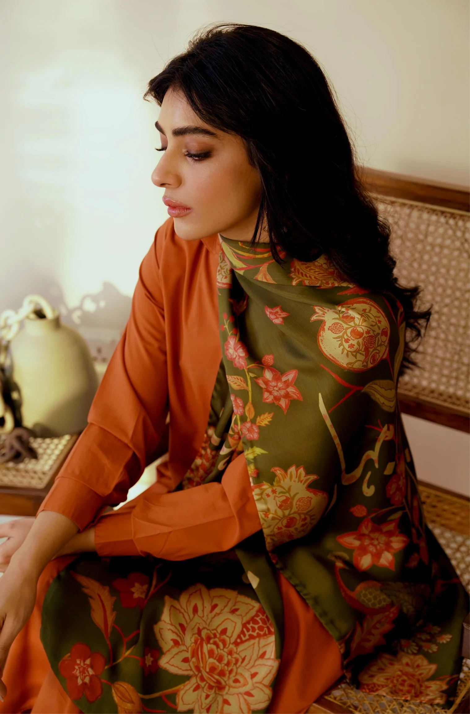 Gulnaar Stole - Green - Image 7