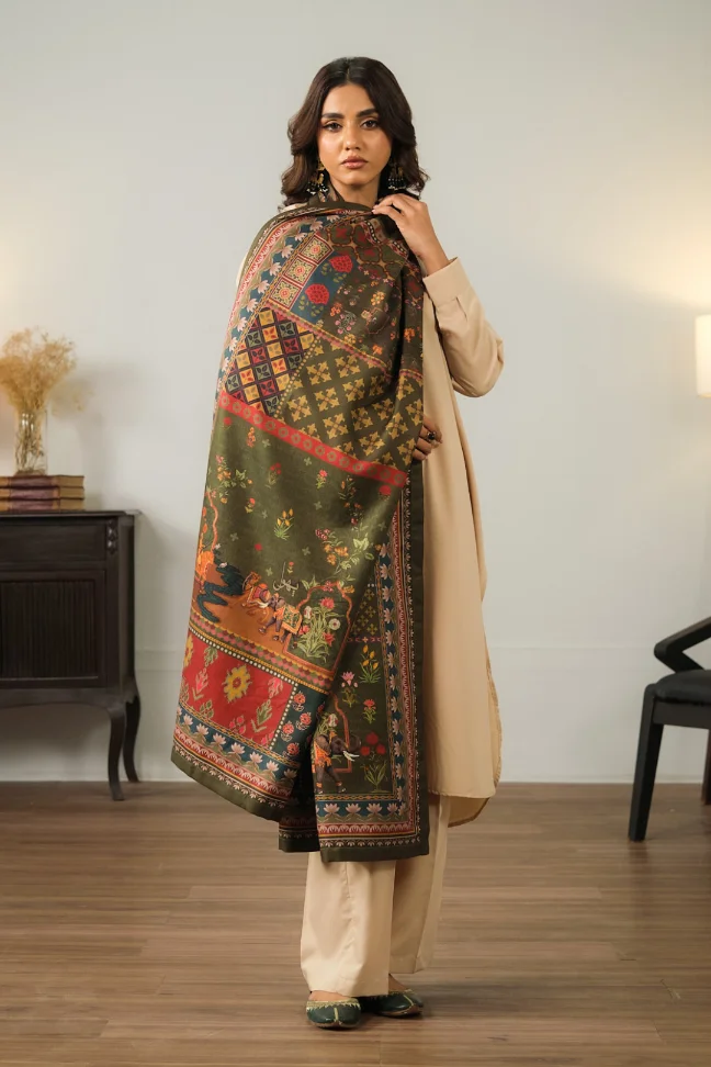 Gulposh Shawl - Green - Image 2