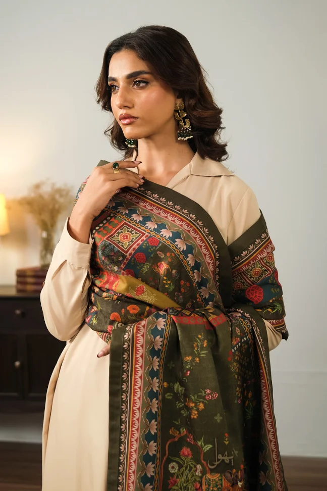 Gulposh Shawl - Green - Image 4