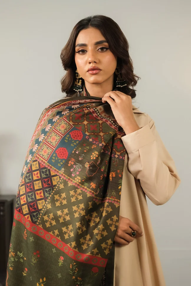 Gulposh Shawl - Green - Image 5